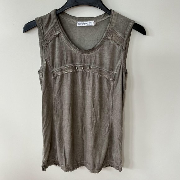 Elisa Cavaletti Tops - Women's Elisa Cavaletti Gray Sleeveless Top Size Small